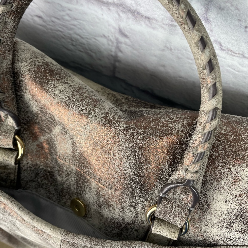 Aimee Kestenberg Leather Crossbody Satchel with Gold Hardware - Picture 5 of 12